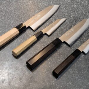Kiritsuke Santoku 18cm Ginsan stainless Magnolia wood and buffalo horn handle