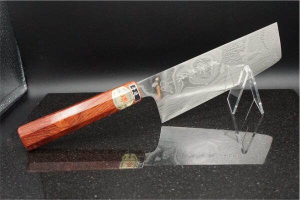 Nakiri Double bevel Stainless Damascus 10A