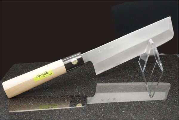 Usuba Single bevel (vegetables) 180mm white steel2 Magnolia handle and buffalo horn